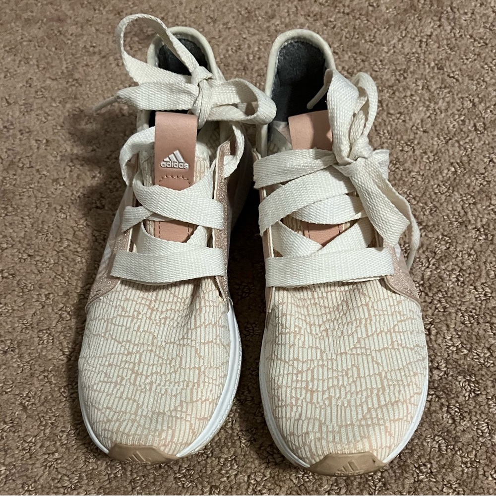 Pink Adidas tennis shoes